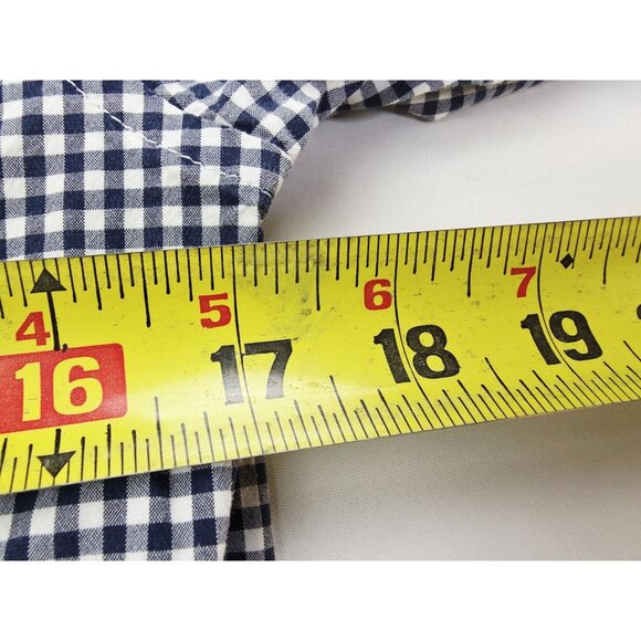 J. Crew Slim Stretch Size XS Mens Navy White Check Button Down Long Sleeve Shirt - Picture 2 of 9